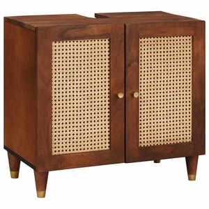 vidaXL Armoire d'&eacute;vier Marron 62 x 33 x 58 cm Bois d'ing&eacute;nierie
