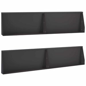 vidaXL Mur de sout&egrave;nement 4 pc 100 x 12 x 30 cm Acier Noir
