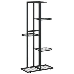 vidaXL Support pour plantes 5 niveaux 43x22x98 cm Noir M&eacute;tal