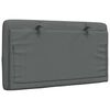 vidaXL Coussin de t&ecirc;te de lit gris fonc&eacute; 90 cm tissu