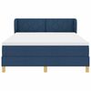 vidaXL Lit &agrave; ressorts avec matelas Bleu 160 x 200 cm tissu