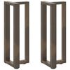 vidaXL Pieds de table console en T, 2 pi&egrave;ces, noir, 25 x 28 x (72-73) cm, acier