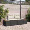 vidaXL Canap&eacute; de jardin Noir 184 x 62 x 85cm polyrotin