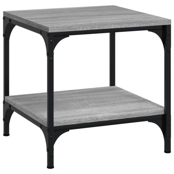 vidaXL Table basse Sonoma gris 50x50x40 cm Bois d'ing&eacute;nierie
