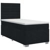 vidaXL Lit boxspring avec matelas Noir 80 x 200 cm Tissu