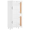 vidaXL Buffet haut Blanc 69,5x34x180 cm Bois d'ing&eacute;nierie