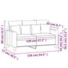 vidaXL Canap&eacute; &agrave; 2 places Noir 120 cm Tissu