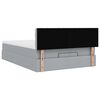 vidaXL Lit ottoman avec matelas gris clair 140x190 cm tissu
