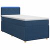 vidaXL Lit boxspring avec matelas Bleu 80 x 200 cm Tissu