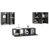 vidaXL Ensemble de meubles TV 6 pcs Gris brillant Bois d'ing&eacute;nierie