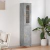 vidaXL Buffet haut Gris b&eacute;ton 34,5x34x180 cm Bois d'ing&eacute;nierie