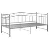 vidaXL Cadre de canap&eacute;-lit extensible sans matelas gris m&eacute;tal 90x200cm