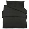 vidaXL Ensemble de housse de couette Noir 140x200 cm Coton