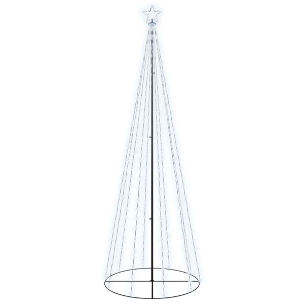 vidaXL Arbre de No&euml;l c&ocirc;ne 310 LED Blanc froid 100x300 cm
