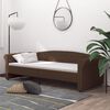 vidaXL Lit avec &eacute;clairage USB Marron Tissu 90x200 cm