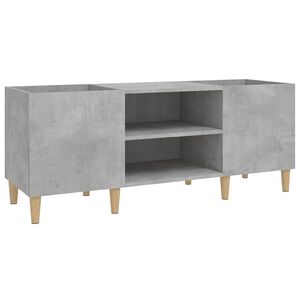 vidaXL Armoire &agrave; disques gris b&eacute;ton 121x38x48 cm bois d'ing&eacute;nierie