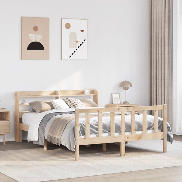 vidaXL Cadre de lit sans matelas 150x200 cm bois de pin massif