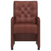 vidaXL Chaises de Salle &agrave; Manger avec Roues 2 pcs Marron brillant