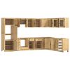 vidaXL Armoire avec tiroir avec porte SKI 14 pcs Brun Miel Pin massif