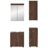 vidaXL Ensemble de mobilier de salle de bain TULUM Ch&ecirc;ne brun