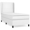 vidaXL Sommier &agrave; lattes de lit avec matelas Blanc 90x190 cm Similicuir