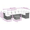 vidaXL Salon de jardin 9 pcs avec coussins noir r&eacute;sine tress&eacute;e