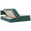 vidaXL Lit de Rangement avec matelas Vert fonc&eacute; 100 x 200 cm