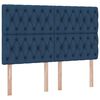 vidaXL Lit avec rangement et LED avec LED Bleu 140 x 200 cm Polyester