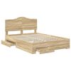 vidaXL Cadre de lit Ch&ecirc;ne Sonoma 140 x 200 cm Bois d'ing&eacute;nierie
