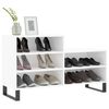 vidaXL Armoire &agrave; chaussure Blanc brillant 102x36x60 cm Bois ing&eacute;nierie