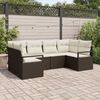 vidaXL Ensemble de Canap&eacute;s avec coussin 6 pcs Marron polyrotin
