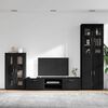 vidaXL Ensemble meuble TV avec tiroir Noir Bois d'ing&eacute;nierie