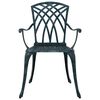 vidaXL Ensemble de tables de jardin 3 pcs Vert Aluminium coul&eacute;
