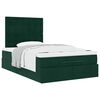 vidaXL Cadre de lit ottoman avec matelas vert fonc&eacute; 120x190 cm velours