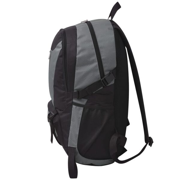 vidaXL Sac à dos de randonnée 40 L noir et gris