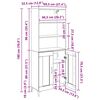 vidaXL Haut Armoire Ch&ecirc;ne noir 69,5 x 34 x 180 cm Bois d'ing&eacute;nierie