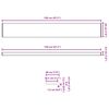 vidaXL Appui de fen&ecirc;tre Bois Brun 120 x 20 x 4,5 cm PVC