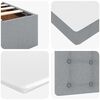 vidaXL Lit ottoman avec matelas gris clair 160x200 cm tissu