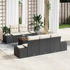 vidaXL Ensemble de canap&eacute; de jardin 6 pcs Noir et Cr&egrave;me polyrotin