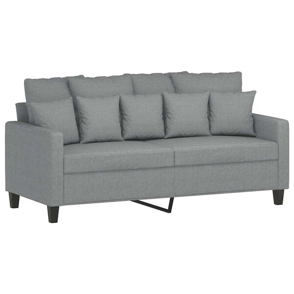 vidaXL Canap&eacute; &agrave; 2 places Gris clair 140 cm Tissu