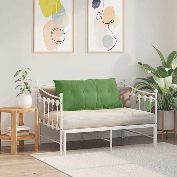 vidaXL Coussin de Dos Vert clair 100 x 50 cm Tissu en velours c&ocirc;tel&eacute;