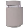 vidaXL Applique murale ext&eacute;rieure demi-cylindrique Aluminium Gris