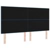 vidaXL T&ecirc;te de lit LED avec des lumi&egrave;res &agrave; LED Bleu 180 cm Polyester