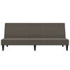 vidaXL Canap&eacute;-lit &agrave; 2 places avec tabouret Gris fonc&eacute; Tissu microfibre