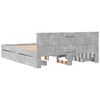 vidaXL Cadre de lit et t&ecirc;te de lit sans matelas gris b&eacute;ton 150x200 cm