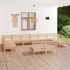 vidaXL Salon de jardin 12 pcs Bois de pin massif