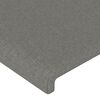 vidaXL T&ecirc;te de lit avec oreilles Gris fonc&eacute; 203x23x118/128 cm Tissu