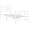 vidaXL Cadre de lit métal sans matelas avec pied de lit blanc 80x200cm