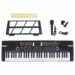 vidaXL Clavier de piano &eacute;lectrique 61 touches et pupitre pour enfants