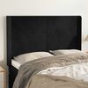 vidaXL T&ecirc;te de lit avec oreilles Noir 147x16x118/128 cm Velours